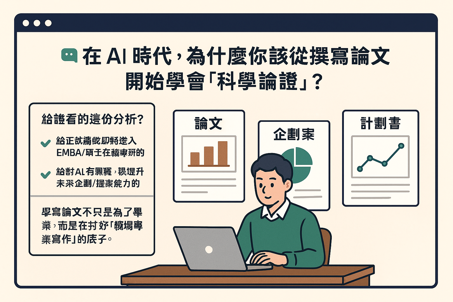 在 AI 時代，為什麼從論文開始練「說服力」？